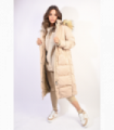 Longline Faux Fur Hooded Puffer Jacket