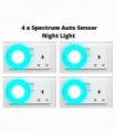 LED Night Light Blue Children's Plug in Dusk to Dawn Sensor 3 LEDs Plastic