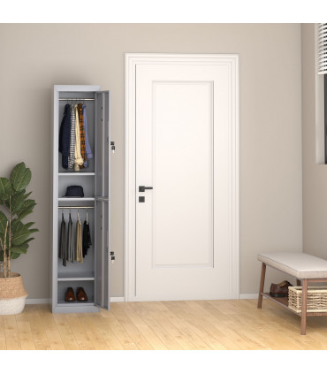 1.8m Locker Office Cabinet Storage Cold Rolled Steel  Storage Shelves Vinsetto