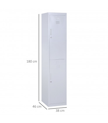 1.8m Locker Office Cabinet Storage Cold Rolled Steel  Storage Shelves Vinsetto