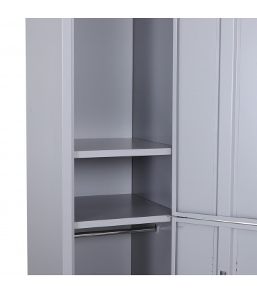 1.8m Locker Office Cabinet Storage Cold Rolled Steel  Storage Shelves Vinsetto