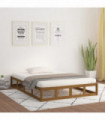 Bed Frame Honey Brown 120x190 cm 4FT Small Double Solid Wood