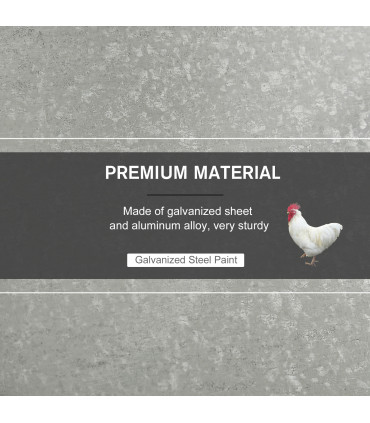 Automatic Chicken Feeder Galvanized Steel Poultry Feeders, 11.5kg of Feeds