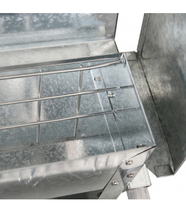 Automatic Chicken Feeder Galvanized Steel Poultry Feeders, 11.5kg of Feeds