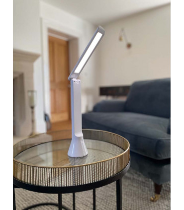 Travel lamp White 15cm x 30.5cm x 7.5cm Rechargeable 2 in 1 torch and lamp