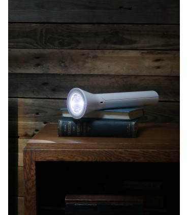 Travel lamp White 15cm x 30.5cm x 7.5cm Rechargeable 2 in 1 torch and lamp