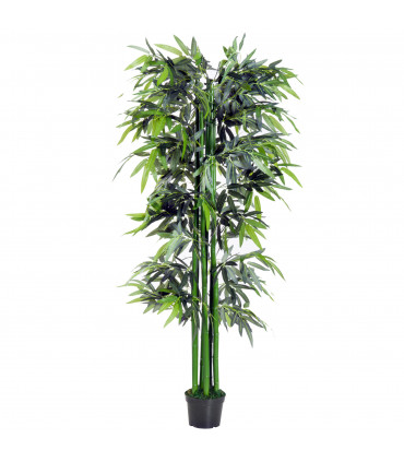 Artificial Bamboo Tree Plant 1.8 m-Green Bamboo/Black Pot PE plastic 2.5x2.5x180