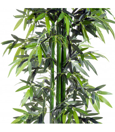 Artificial Bamboo Tree Plant 1.8 m-Green Bamboo/Black Pot PE plastic 2.5x2.5x180