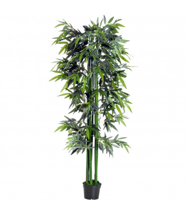 Artificial Bamboo Tree Plant 1.8 m-Green Bamboo/Black Pot PE plastic 2.5x2.5x180
