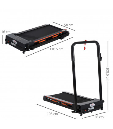 1-6 km/h Folding Motorized Treadmill Walking w/ Remote Stopper Fitness HOMCOM