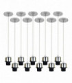 Pendant Light 10 Pack Industrial Chrome Lamp Holder E27 PVC Cable Chrome