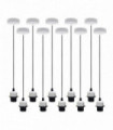 Pendant light holder 10 Pack Industrial White E27 Lamp Holder Light Metal/PVC