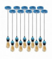 10 Pack Industrial Blue Pendant Light, Lampshade Addable E27 Lamp Holder Light,