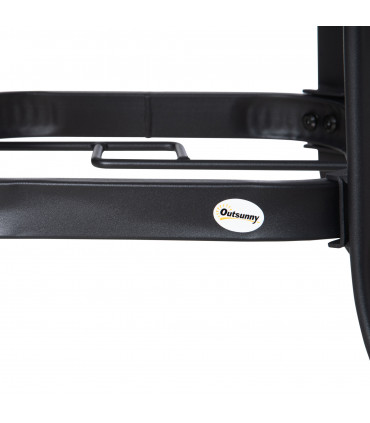 Garden Dining Table  Tempered Glass Top Steel Frame 106.5cm x 106.5cm x 71cm