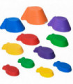 Kids 11-Piece Fish Shaped Balance Stepping Stones - Multicoloured