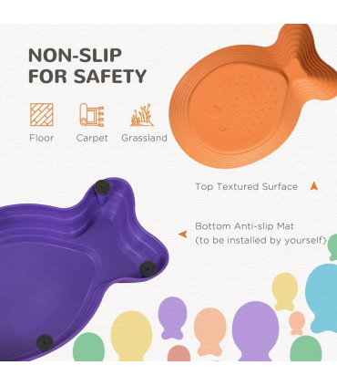 Kids 11-Piece Fish Shaped Balance Stepping Stones - Multicoloured