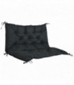 Polyester Black 98L x 100W x 8D cm 2 Seater Garden Bench Cushion Outdoor Seat