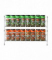 2 Tier Spice Herb Jar Rack Holder for Kitchen Door Cupboard Wall Storage Unit