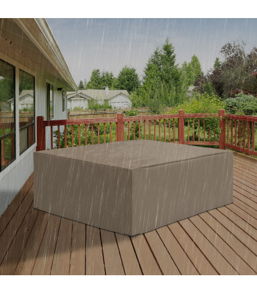 275x205cm Outdoor Furniture Protective Cover Water UV Resistant Beige Outsunny