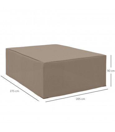 275x205cm Outdoor Furniture Protective Cover Water UV Resistant Beige Outsunny