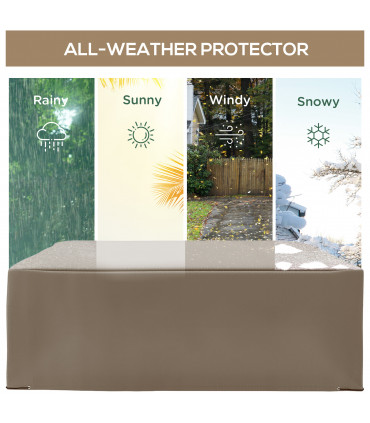 275x205cm Outdoor Furniture Protective Cover Water UV Resistant Beige Outsunny