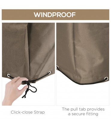 275x205cm Outdoor Furniture Protective Cover Water UV Resistant Beige Outsunny