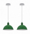 Ceiling/pendant lamp 2Pack Dome Shaped Green Sturdy Metal Shade Pendant Lights