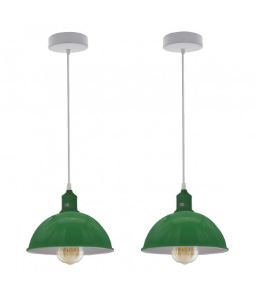 Ceiling/pendant lamp Green Sturdy Metal Dome Shaped Pendant Lights 21cm