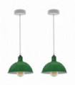 Ceiling/pendant lamp Green Sturdy Metal Dome Shaped Pendant Lights 21cm