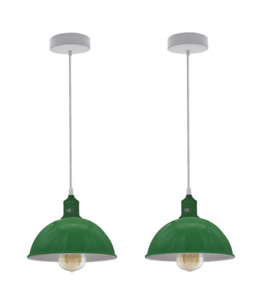 Ceiling/pendant lamp Green Sturdy Metal Dome Shaped Pendant Lights 21cm