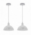 Ceiling/pendant lamp 2Pack Dome Shaped White Loft Style Sturdy Metal Lamp