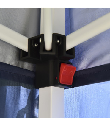 Garden Pop Up Gazebo Party Tent W/Carrying Case + 2 Walls 2 Windows Blue