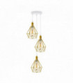 Pendant Light Yellow Metal Vintage Lamp Shade E27 3 Head Industrial Ceiling