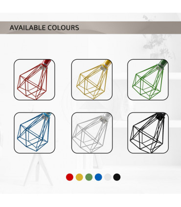 Pendant Light Yellow Metal Vintage Lamp Shade E27 3 Head Industrial Ceiling