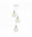 3 Head White pendant Industrial Ceiling Light Fitting, Metal Vintage Lamp Shade,