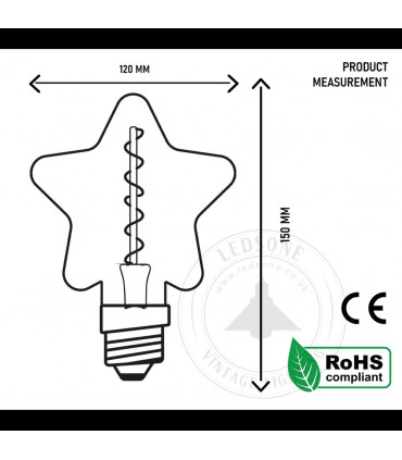 Light Bulb 3 Pack Vintage Retro style E27 Edison Screw Amber Glass Light Bulbs
