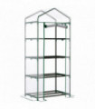 Greenhouse 4 Tiers Mini Portable Metal Frame Transparent 160x70x50cm