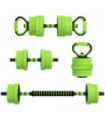 4-in-1 Weight Dumbbells Set, Barbell, Kettlebell, Push Up Stand, 20kg