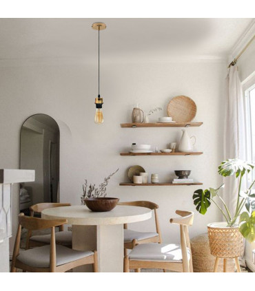 Pendant Light 5 Pack Industrial French Gold Lampshade Addable E27 PVC Cable