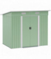 6.8 x 4.3ft Outdoor Garden Storage Shed, Tool Storage Box Green 6.8x4.3ft