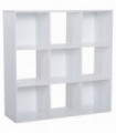 9 Cube Storage Cabinet Bookcase Bookshelf White 91.5L x 29.5W x 91.5H cm
