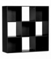 Bookcase 9 Cube Storage Cabinet Bookshelf Black 91.5L x 29.5W x 91.5H cm