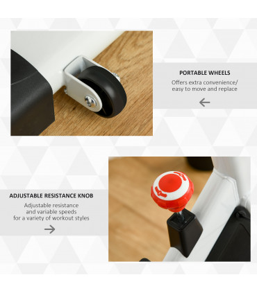 Exercise Bike 8kg Flywheel Adjustable Resistance LCD Monitor Moving Seat Black