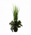 Artificial Grass Plant 90cm UV Potted with Display Foliage Realistic Green 50cm