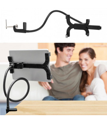 AQ 360 Aluminium Alloy Rotating Tablet Holder Adjustable Gooseneck -Black