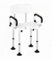 Adjustable Shower Stool with Suction Foot Pads for Elderly Disabled