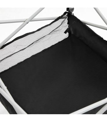 Aluminum Roll-Top Table Camping Outdoor Dining Foldable Silver Black