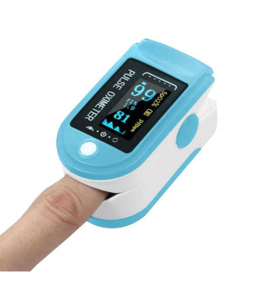 Aquarius Blue Finger Pulse Oximeter Version 2 - Oxygen Saturation Monitor - Blue