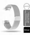 Aquarius Milanese Replacement Strap Band Compatible With Fitbit Charge 2, Silver