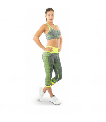 Track Suit Set Green Small Spandex + Nylon Yoga Sportswear Set for Women